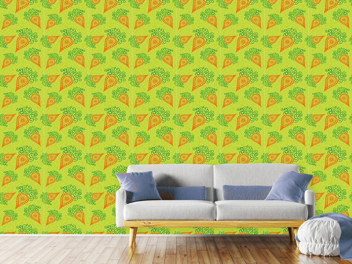 patterned-wallpaper-filigree-baby-carrots