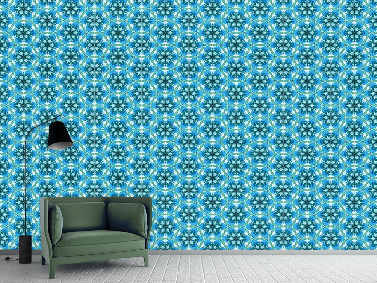 patterned-wallpaper-kaleidoscope-extreme-aqua