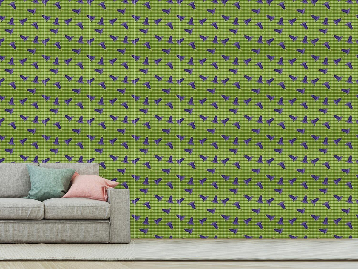 patterned-wallpaper-gentian-on-checks