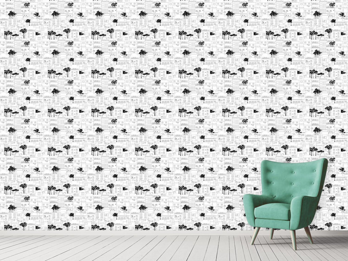 patterned-wallpaper-favela-silhouette